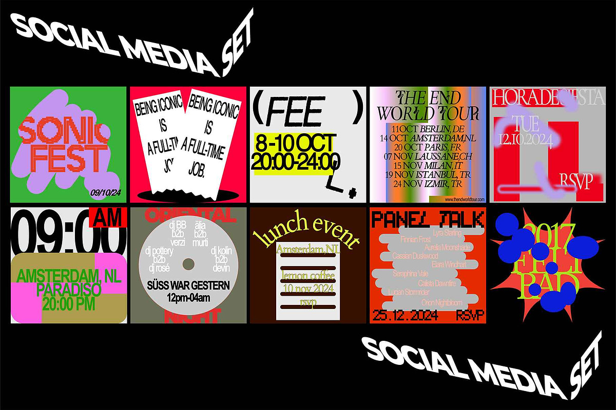 Brutal Social Media Set 10 Template, a Social Media Template by Dirtybarn (Photo 2 of 5)