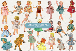 Vintage Children Clip Art