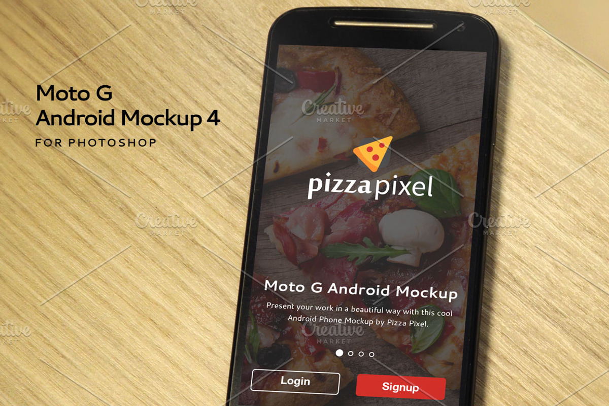 Mockup Moto G Easy Android Mockup 4, an iPhone Mockup by Pizza Pixel (Photo 2 of 5)