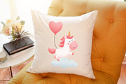 Watercolor Unicorn Valentines Clipar, an Illustration by Sublimation Artist (Thumbnail 6 of 6)