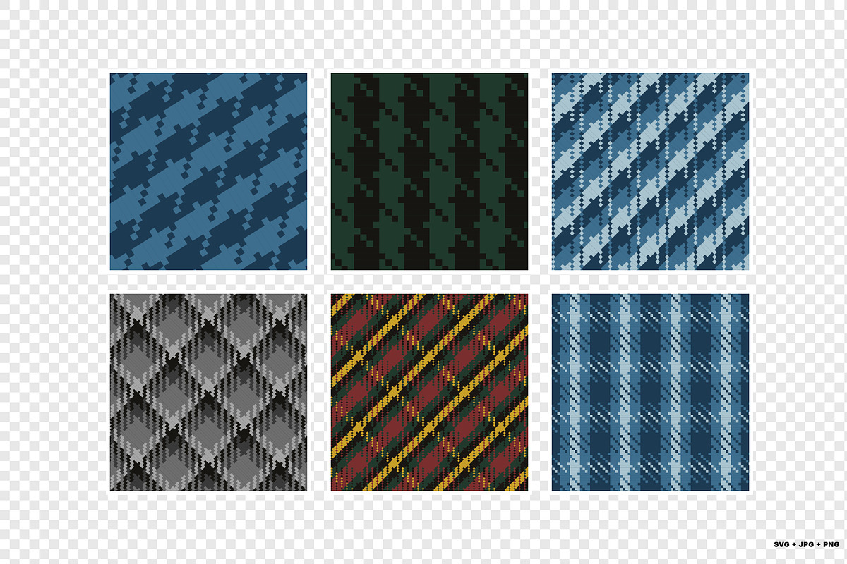 Houndstooth Seamless Pattern Bundle, a Pattern Graphic by Gfx Expert Team (Photo 2 of 3)