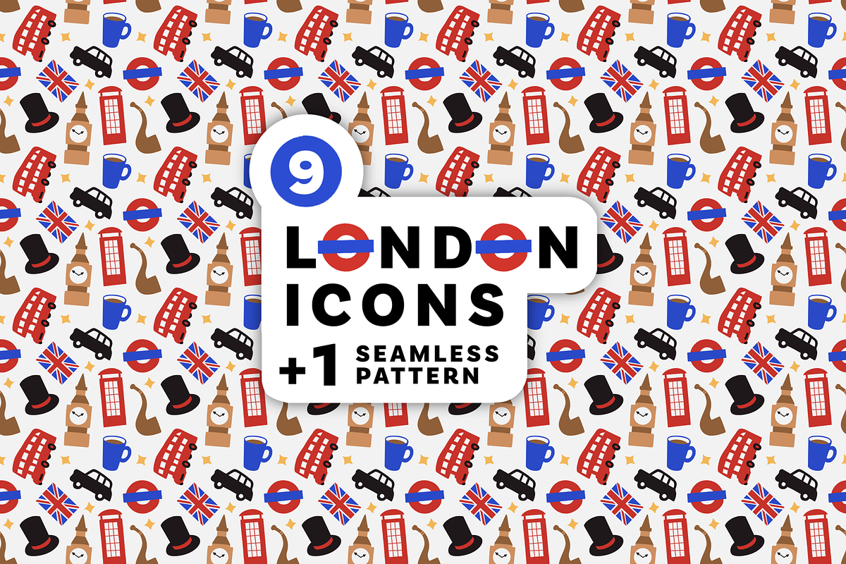 London Town Scenery Clip Art Set, an Illustration by Paperpick Studios (Photo 1 of 3)
