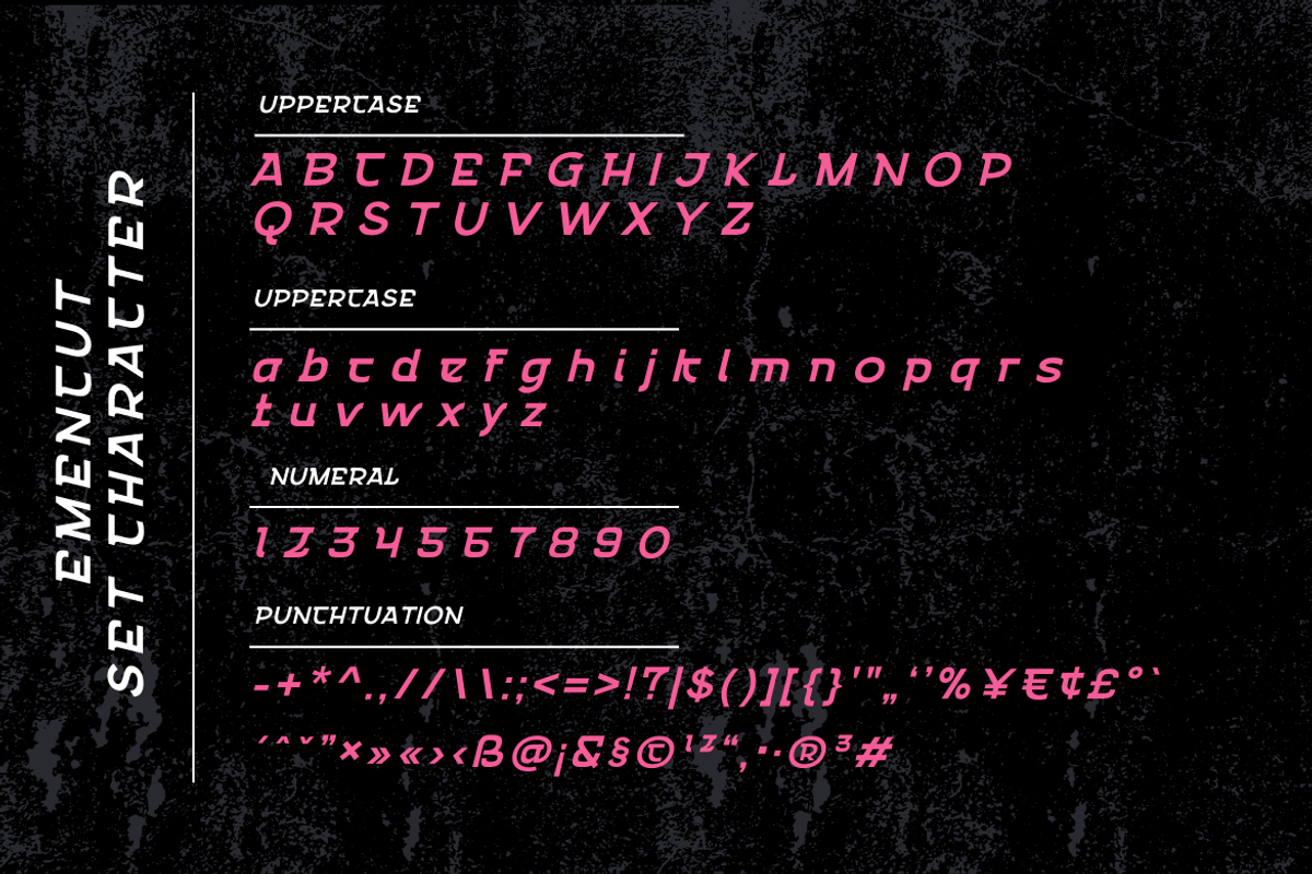 Emencut, a Sans Serif Font by twinstd (Photo 11 of 13)