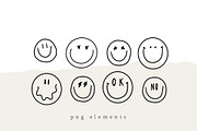 SMILE FACE SKETCH / png + vector, a Person Illustration by KruthDesign (Thumbnail 6 of 10)