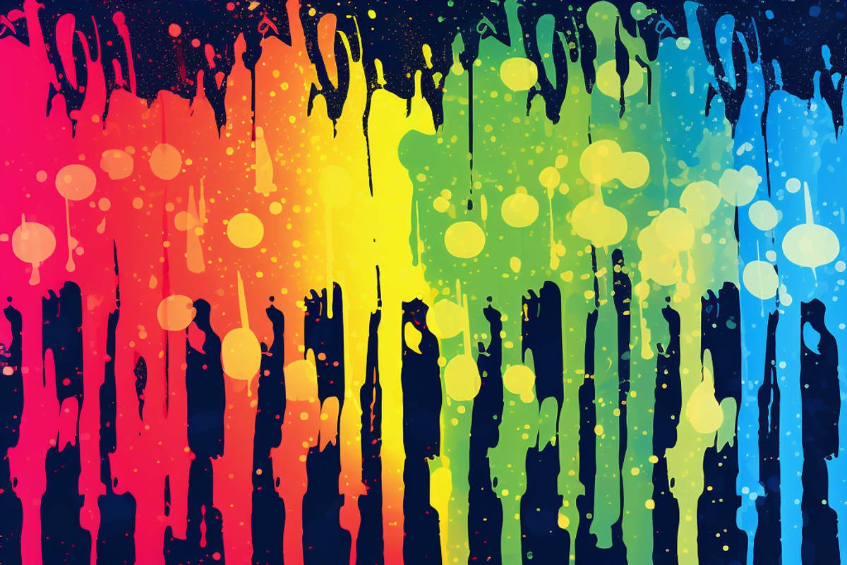 Rainbow Grunge Pattern, a Pattern Graphic by Printable Treasure (Photo 4 of 10)