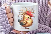 Watercolor Funny Chicken Clipart, a Seasonal Illustration by Rose Art (Thumbnail 5 of 6)