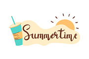 Vector Summer Lettering Stickers, a Decorative Illustration by EeKayStore (Thumbnail 5 of 6)