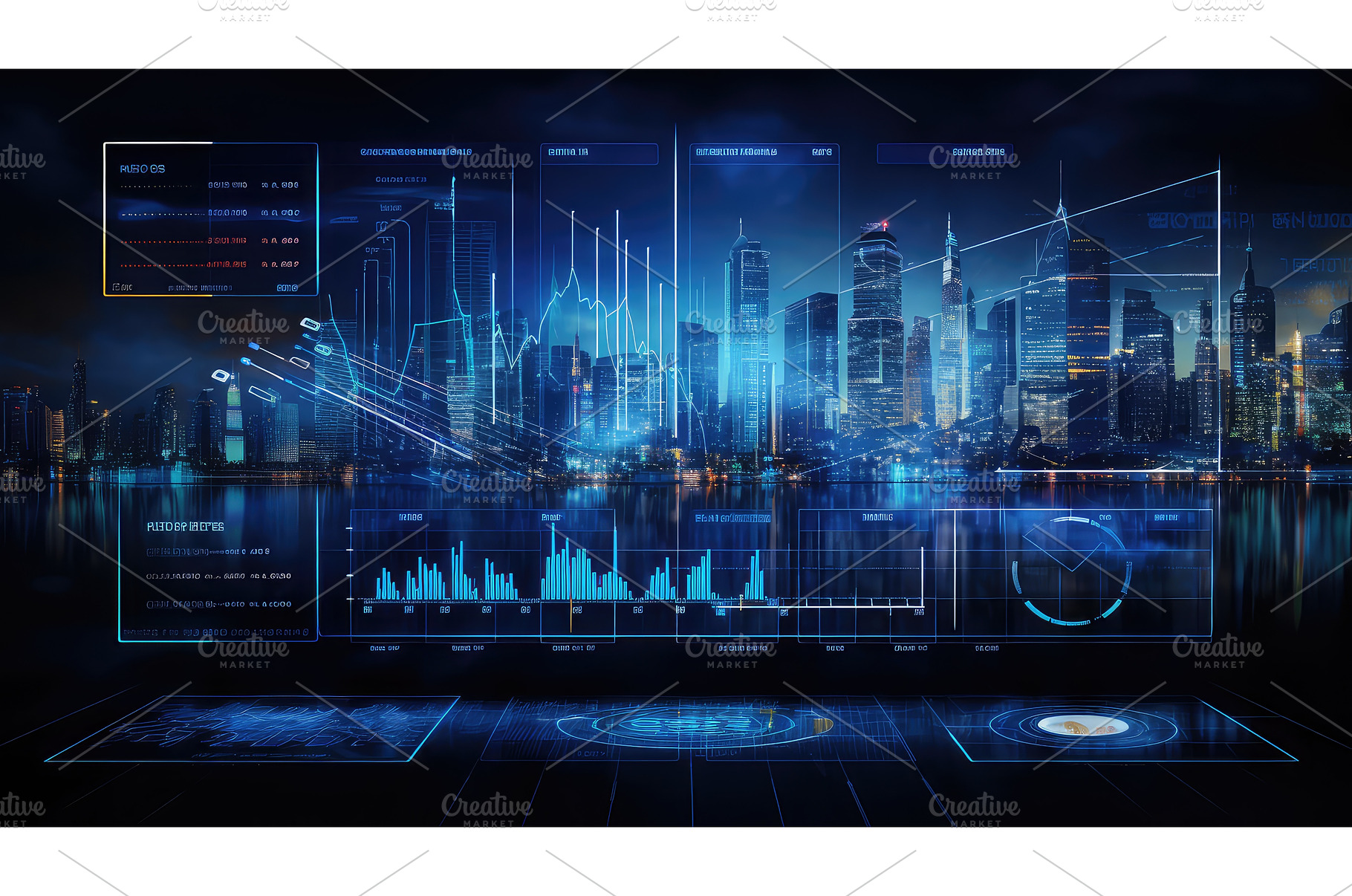 modern blue tech background ai, a Technology Photo by pikepicture