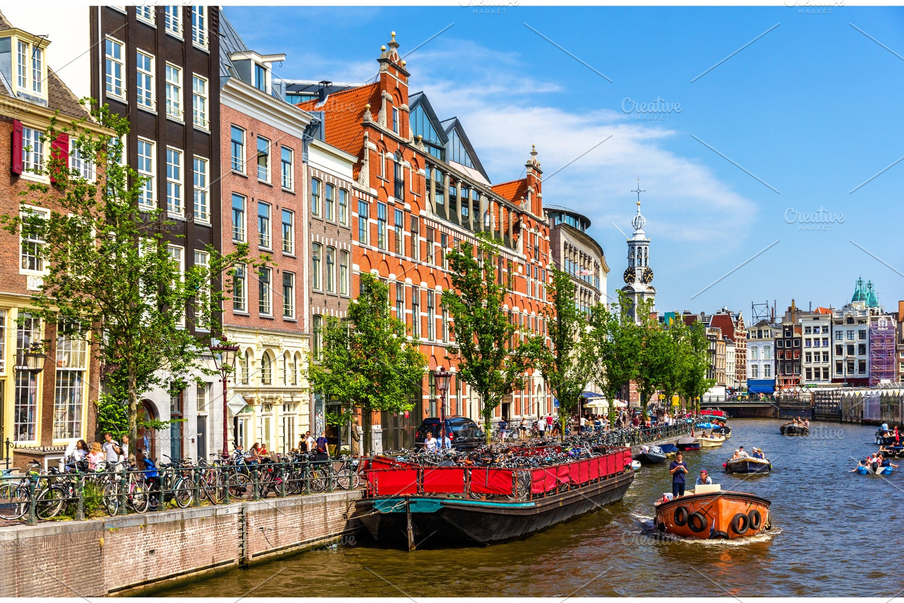 Canal in amsterdam netherlands stock photo containing amsterdam and canal, an Architecture Photo by Leonid Andronov
