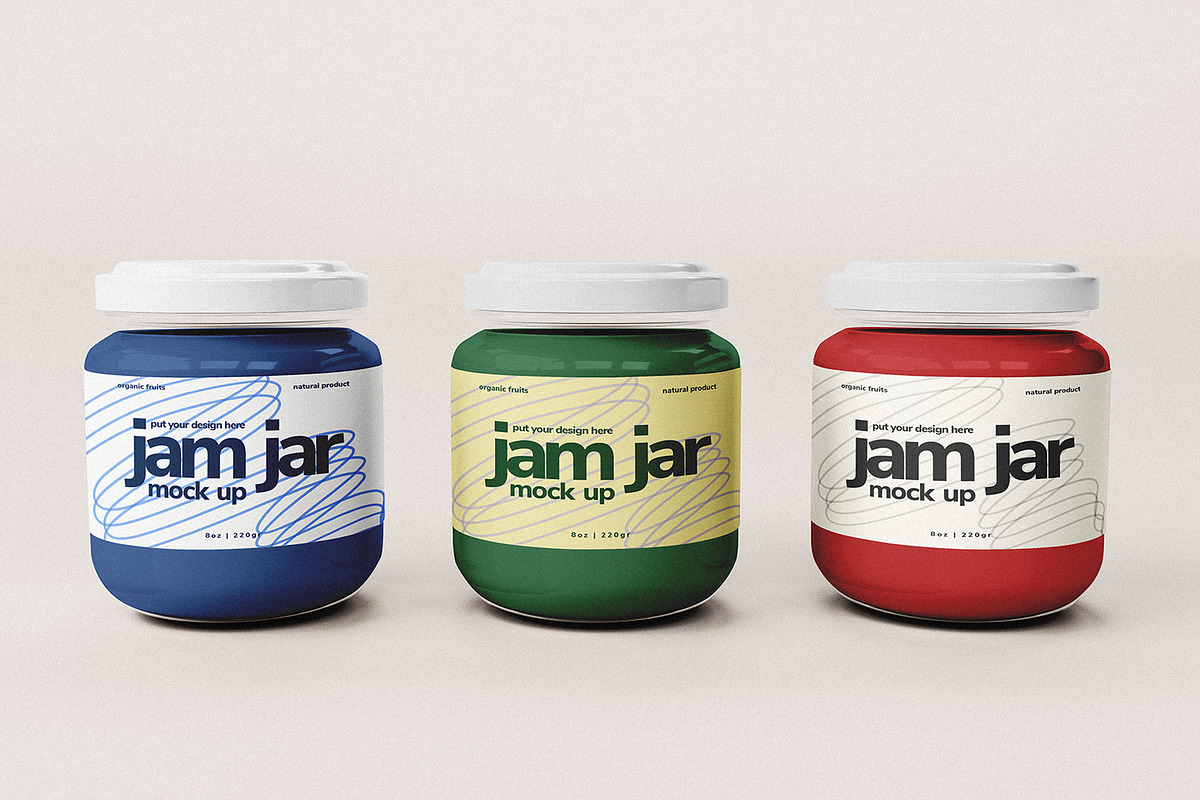 Jam Jar Mockup Set, a Cups & Container Mockup by Mirachma Project (Photo 3 of 7)