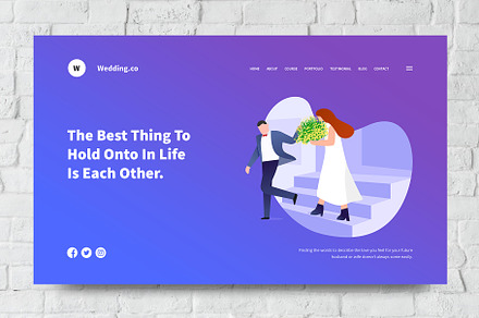 Wedding Web Header PSD and Vector, an UI Kit Template by Giant Design