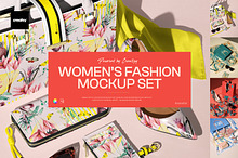 Women’s Fashion Accessories Mockup by  in Mockups
