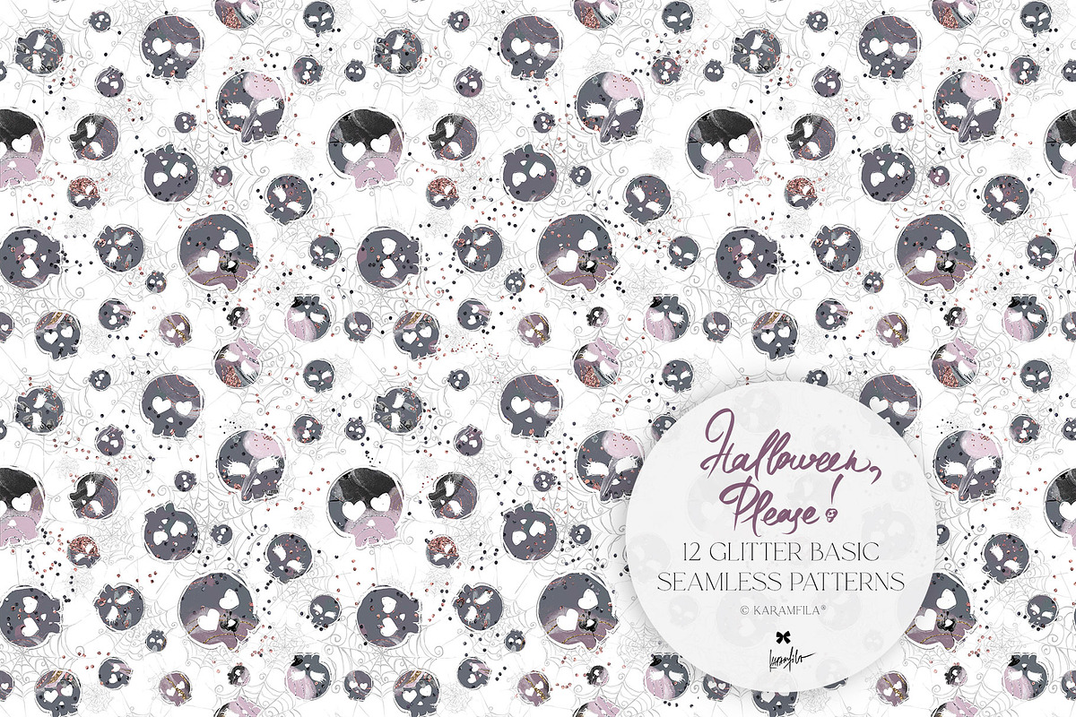 Kawaii Halloween Seamless Patterns, a Pattern Graphic by KaramfilaS (Photo 22 of 32)