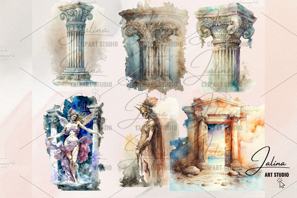 Greek Mythology Clipart PNG Bundle, an Illustration by Jalina Clipart Studio (Photo 8 of 9)