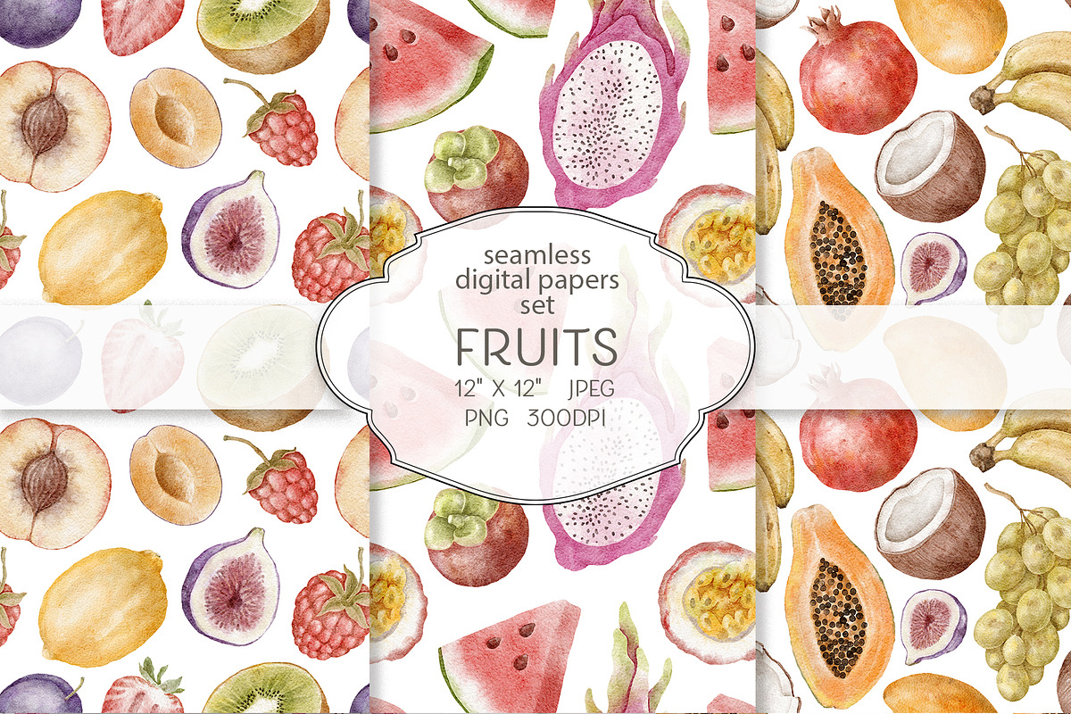 Fruits clipart png watercolor, a Food Illustration by TheCuteShop (Photo 6 of 11)