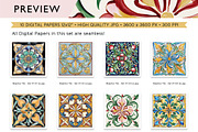 Seamless Majolica Tiles, a Pattern Graphic by Maishop (Thumbnail 4 of 4)