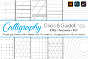 Guidelines & Grids Calligraphy Pack, a Stationery Template by ZenLettering (Thumbnail 1 of 8)