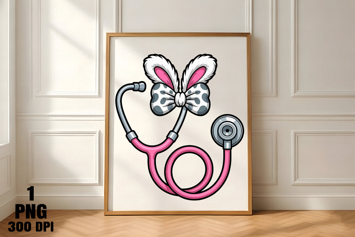 Easter Bunny Nurse Coquette Bow PNG, an Illustration by Daily.Designs (Photo 4 of 5)