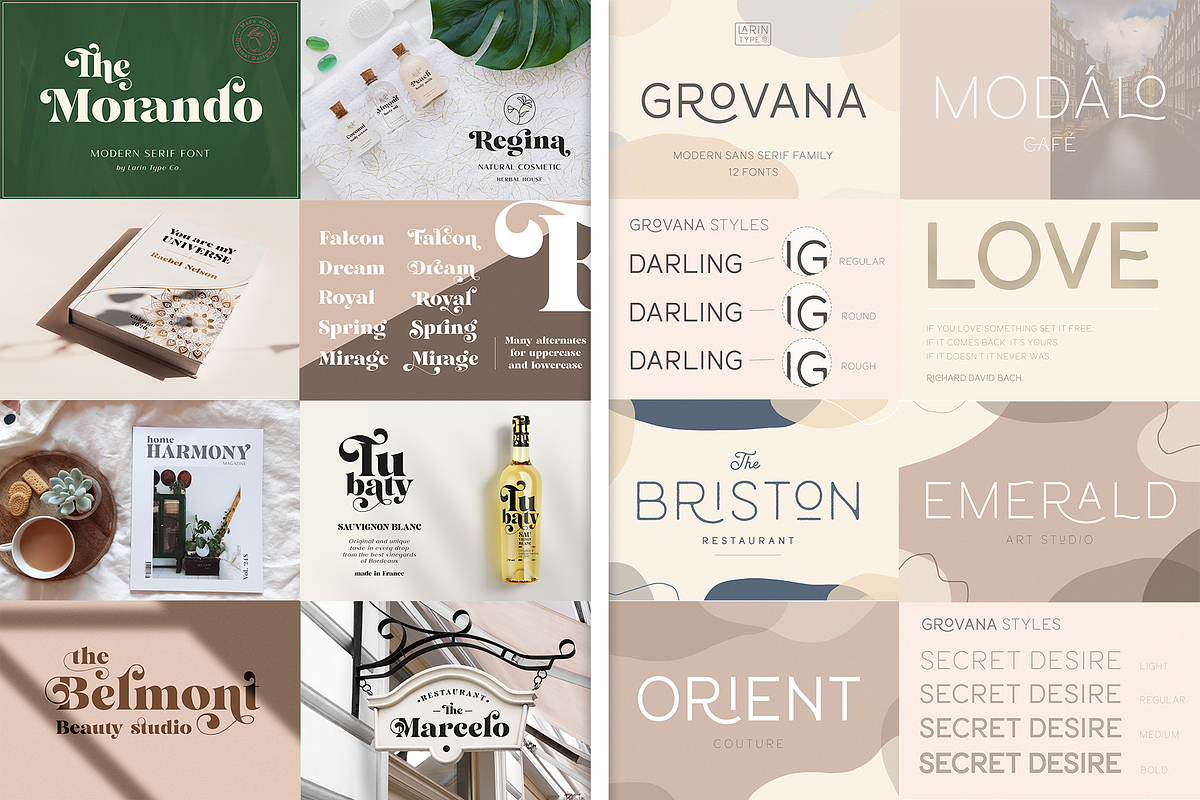 Modern Font Bundle, a Sans Serif Font by Larin Type Co. (Photo 4 of 32)