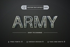 Uniform Sticker Editable Text Effect