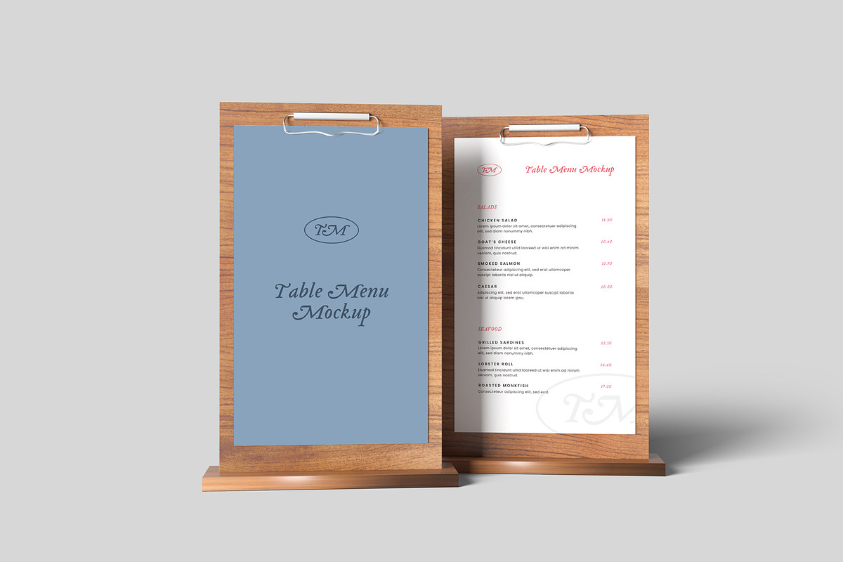 Table Menu Mockups, an Advertising Mockup by artimasa (Photo 4 of 6)
