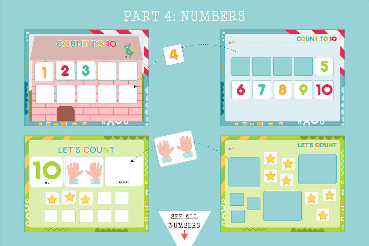 Kids Activities Cut and Glue 2-5 age, an Education Illustration by Nursery Art (Photo 5 of 9)