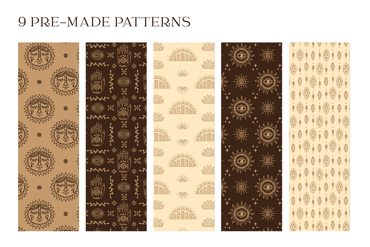 Tribe of the Sun. Boho collection, a Texture Illustration by katieromanoff_art (Photo 8 of 14)