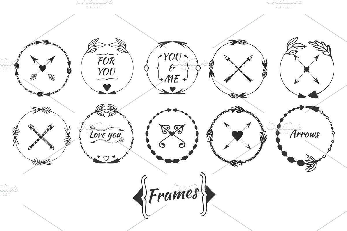 Unique arrows vector pack, a Texture Illustration by inkionia♥ (Photo 1 of 4)