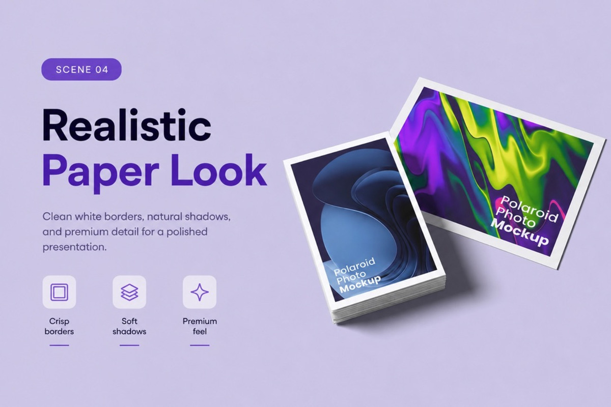 Minimalist Polaroid Photo Mockup PSD, a Merchandise Mockup by ianmikraz (Photo 4 of 14)