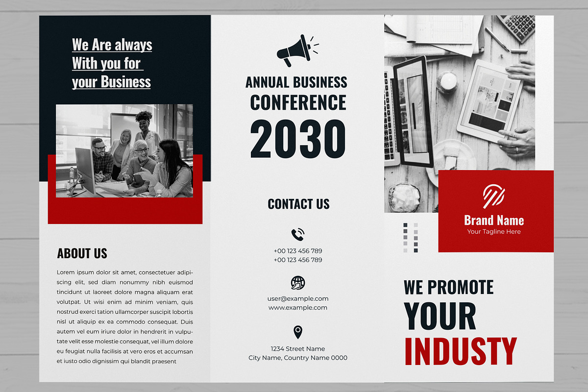 Business Trifold Brochure, a Brochure Template by MightyDesign (Photo 4 of 7)