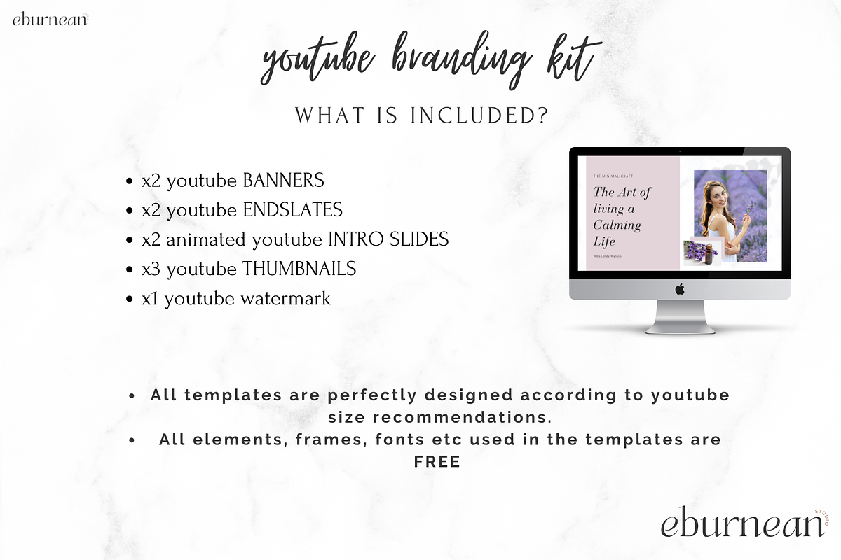 YouTube Branding Kit template Canva, a Social Media Template by Studio Eburnean (Photo 4 of 5)