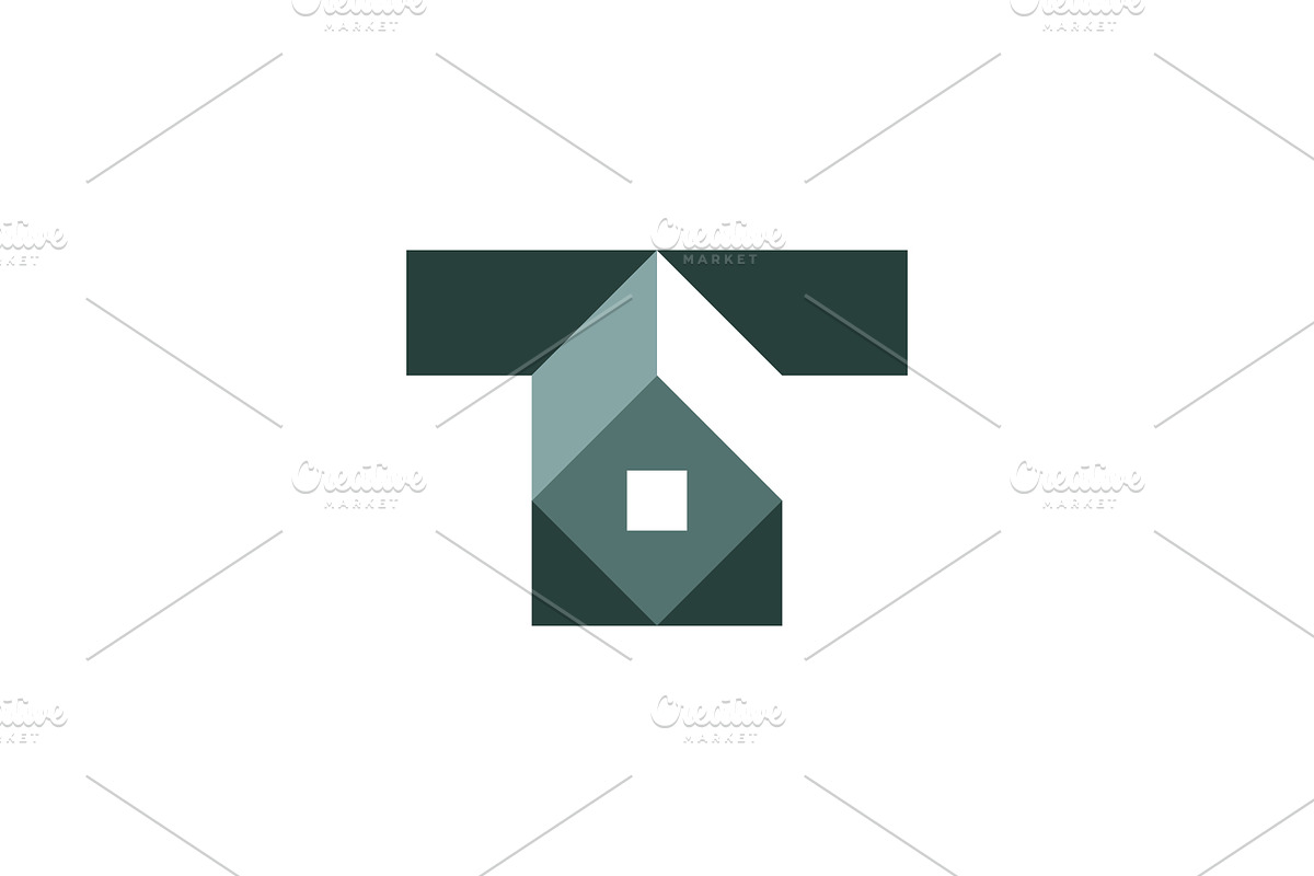 modern letter T house logo, a Branding & Logo Template by Rasagama Studio