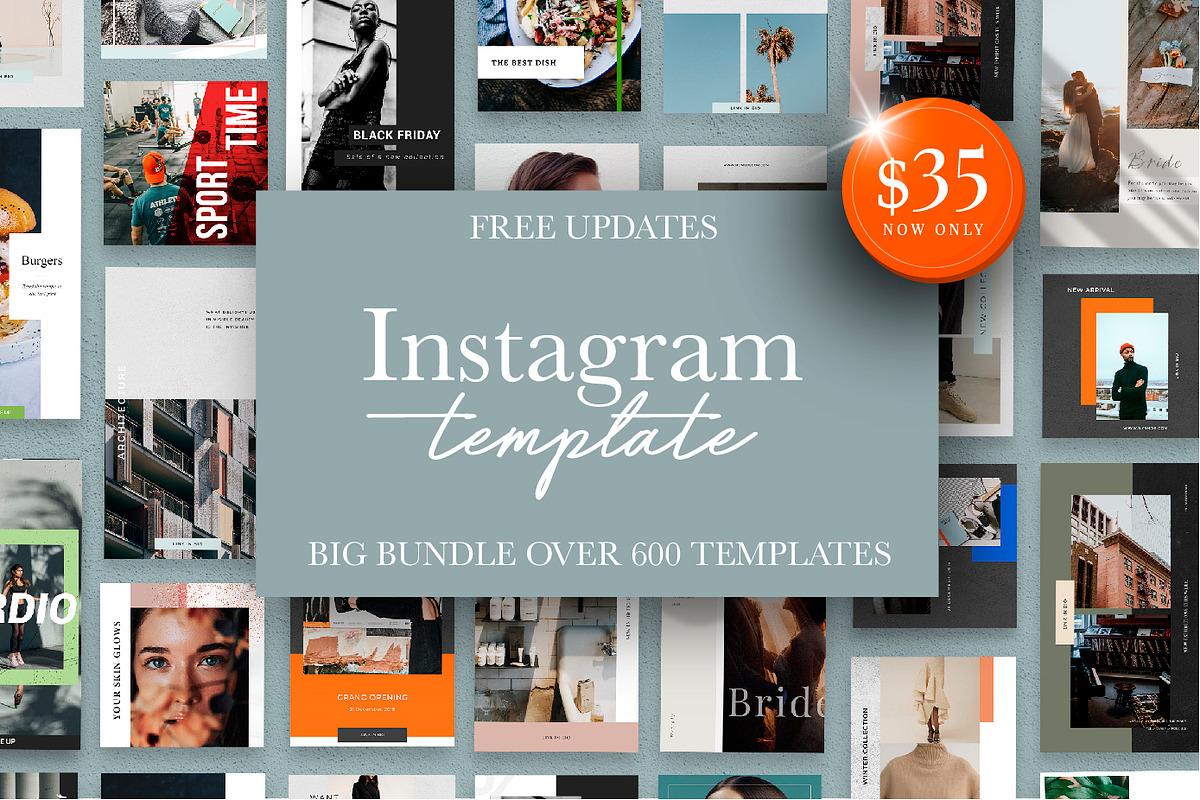 Instagram Bundle 25in1 + Free Update, a Social Media Template by Digital Breath templates (Photo 1 of 27)