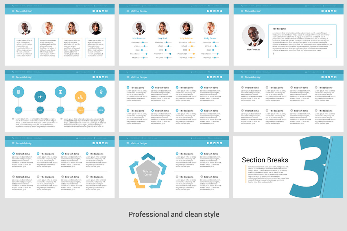 Material | Business PowerPoint, a Presentation Template by HiSlide.io