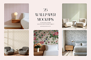 25 Wallpaper Mockup Bundle, a Household Mockup by ItsFreakinMockups (Thumbnail 1 of 10)