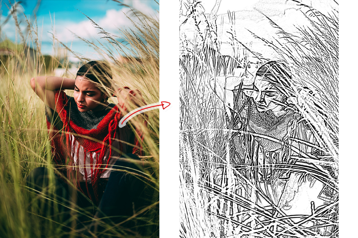 (50% off) Sketch Oil Paint Action, an Action Add-On by Linspace (Photo 7 of 10)