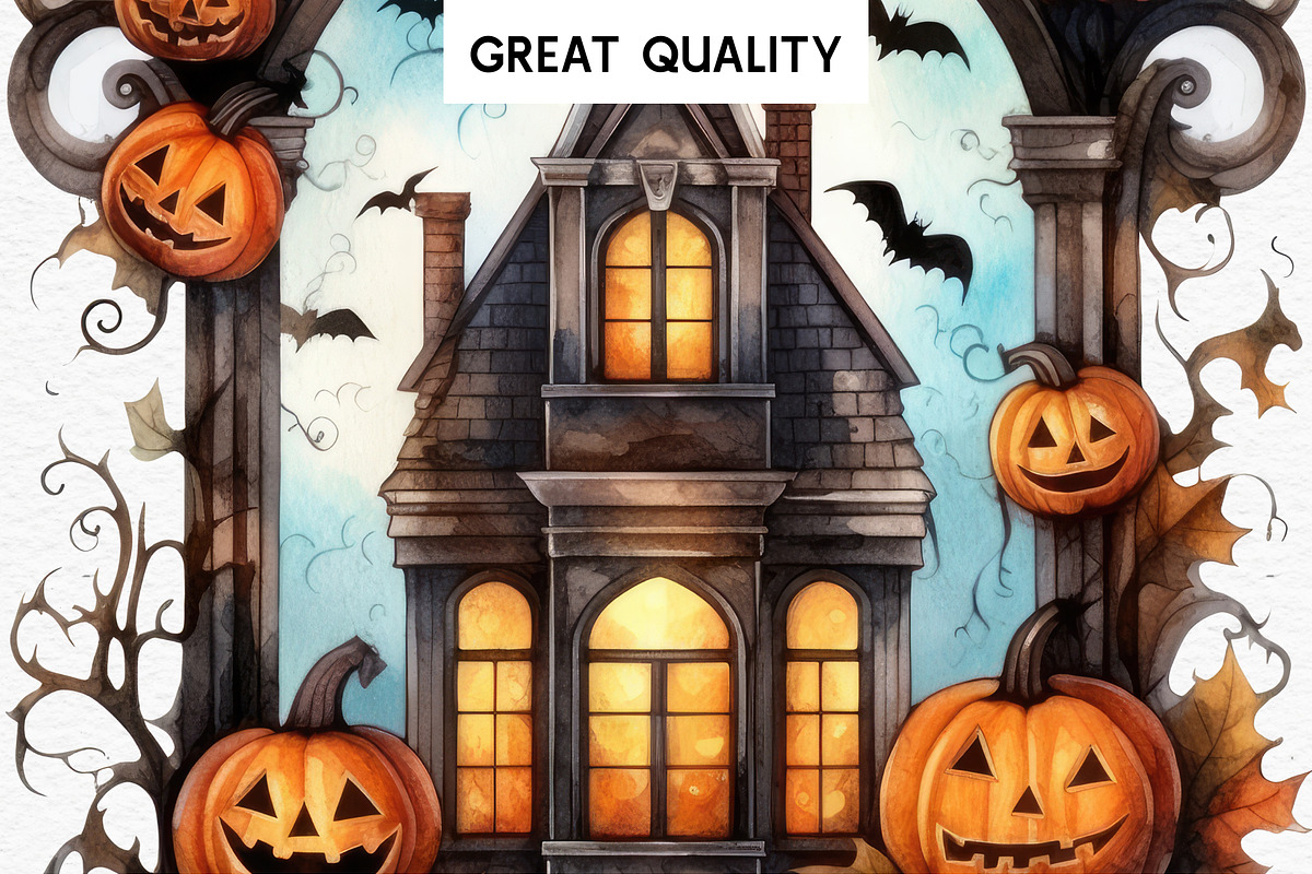 Halloween Pumpkin Window Spooky Art, a Seasonal Illustration by Rabbit Heart (Photo 4 of 10)