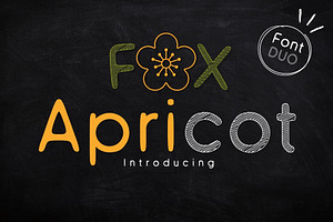 Fox Apricot Font Duo, a Handwritten Font by Fox7 By Rattana