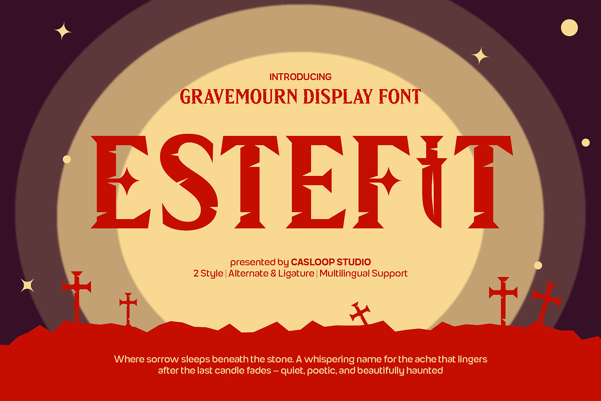 Estefit - Halloween Gothic Font, a Serif Font by Casloop Studio (Photo 1 of 10)
