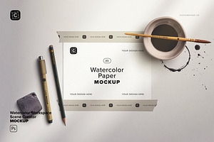 Watercolor Workspace Scene Creator