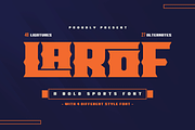 LAROF | Athletic Font, a Font by twinstd (Thumbnail 1 of 13)