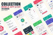 Mobile App UI Kit Template, a Templates & Theme by alexdndz (Thumbnail 1 of 21)