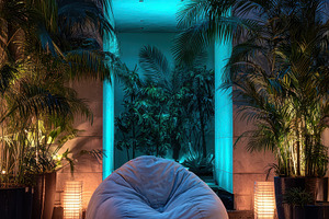 Relaxing Beanbag Chair in Tropical C, an Abstract Photo by Pixeness Studio