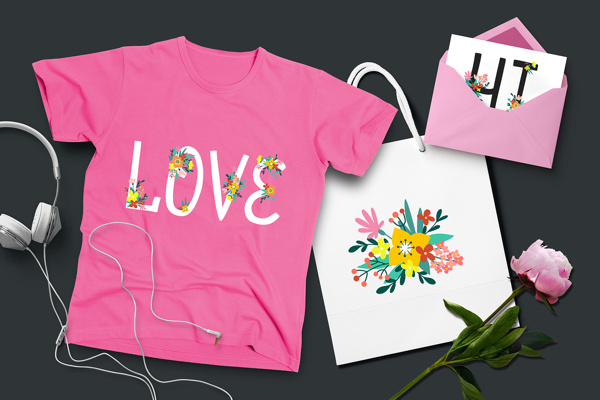 Floral Alphabet and Numbers, a Decorative Illustration by Anna Krestiannykova (Photo 3 of 8)