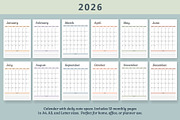 2026 Printable Calendar, a Graphic by Nina Bered Illustration (Thumbnail 2 of 4)