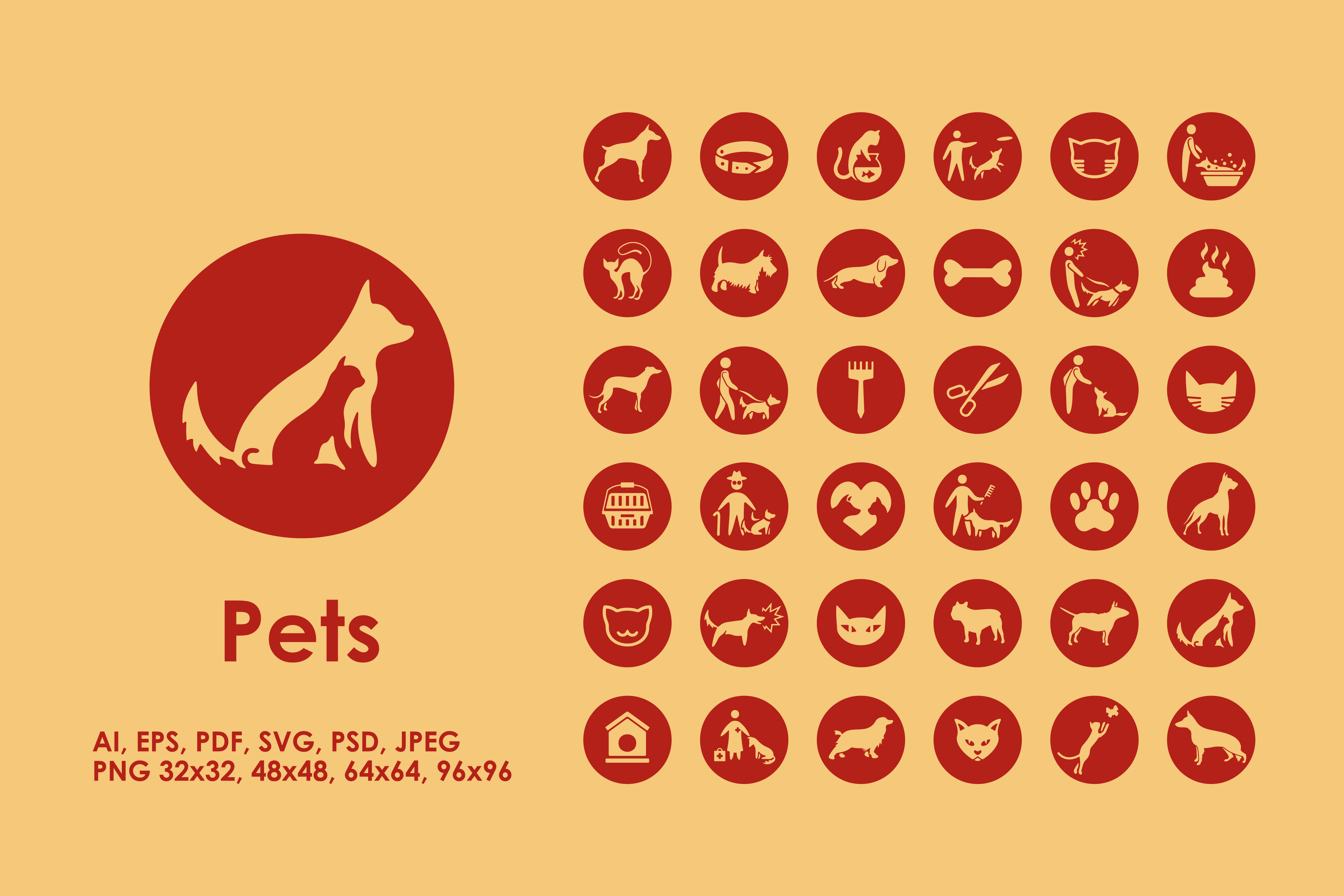 36 pets icons, an Outline Icon by Palau