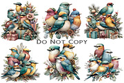 Christmas Birds Clipart, an Illustration by Craft Nest (Thumbnail 6 of 7)