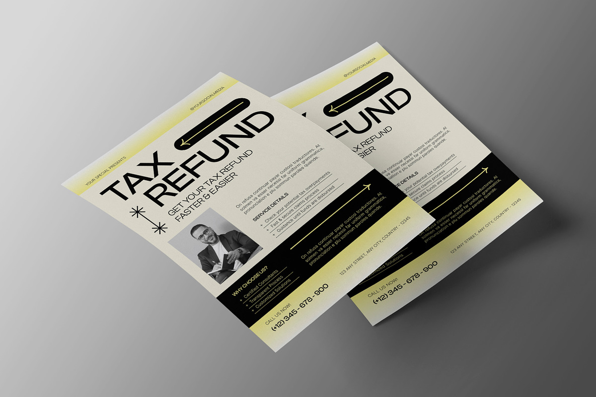 Modern Bold Tax Consultant Flyer, a Flyer Template by Neermana (Photo 3 of 4)