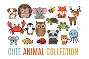 Cute Animal Vector Collection, an Animal Illustration by Redmixx Design (Thumbnail 1 of 6)