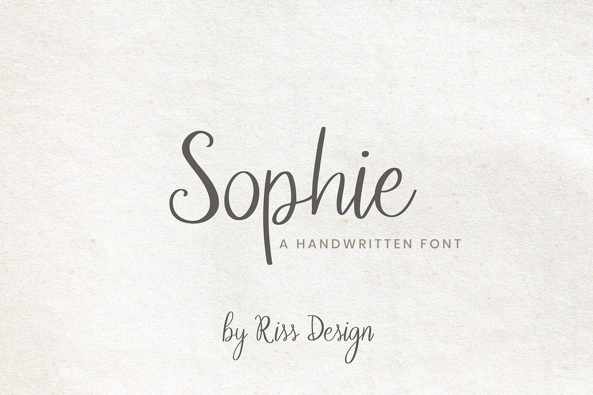 RD Sophie - Script Font, a Script Font by RissDesign (Photo 1 of 5)